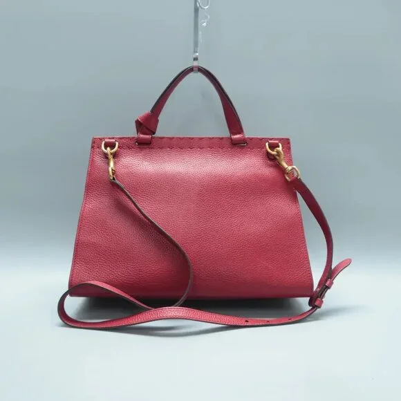 100% Authentic GUCCI GG Marmont Red Leather Satchel 922-12524 - Picture 2 of 12